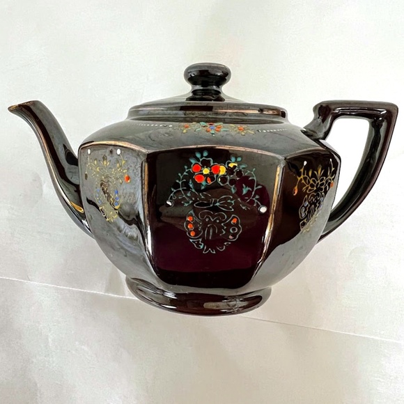 Other - 1940s Ceramic Moriage Gold Gilt Teapot Japan
